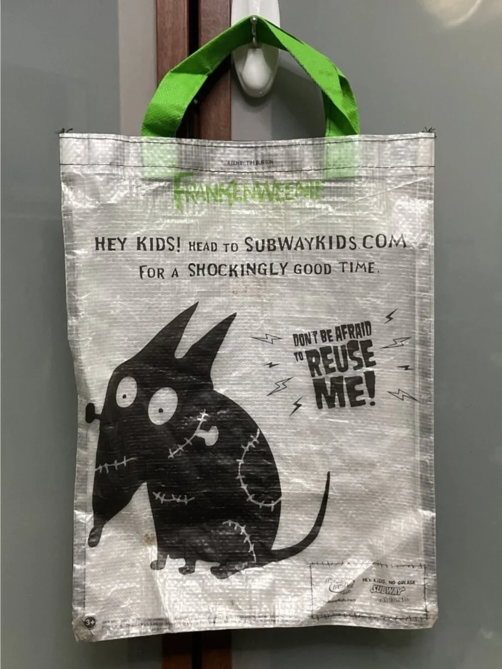 Disney Frankenweenie Subway Collector Tote Handle Bag - Victor - 2012 Reusable